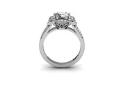 "Villa" Semi Mount diamond engagement ring. Fits 1 carat center stone