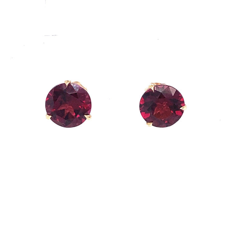 4.5 carat Rhodolite Garnet Stud Earrings