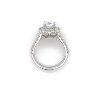 18kw gold diamond semi mount engagment ring