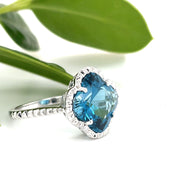 London Blue Topaz  and diamond ring by Yael Designs