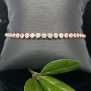 14k rose gold diamond bracelet