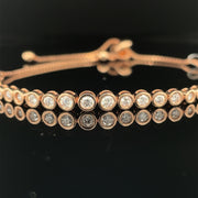 14k rose gold diamond bracelet