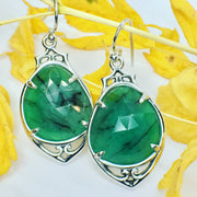 Emerald Slice Earring in sterling silver